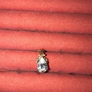 Pear shaped rhinestone pendant